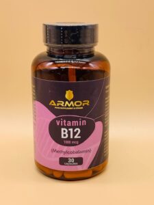 Vitamin B12 1000mg (Methylcobalamin) 30 capsules by Armor