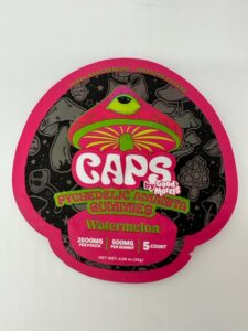 CAPS by Good Morels- Pychedelic Amanita Gummies- Watermelon 5 Gummies