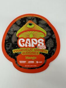 CAPS by Good Morels- Pychedelic Amanita Gummies- Mango 5 Gummies
